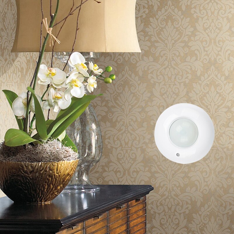 Adjustable Detection Distance 360° Sensor Low Power PIR Human Body Infrared Sensor 220-240V Round Ceiling Sensor