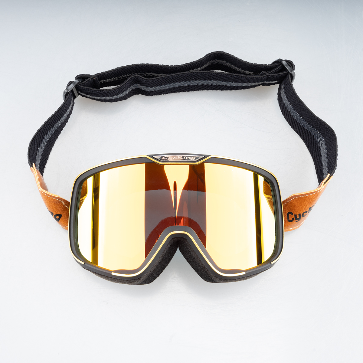 Motorcycle Helmet Goggles Retro Goggles Battery Car Windshield Glasses Motorcycle Riding Wind and Sandproof: Blue