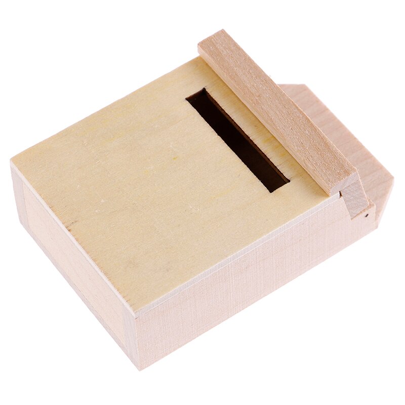 Neue 1/12 Puppenhaus Miniatur Mini Holz Briefkasten Möbel Modell Spielzeug
