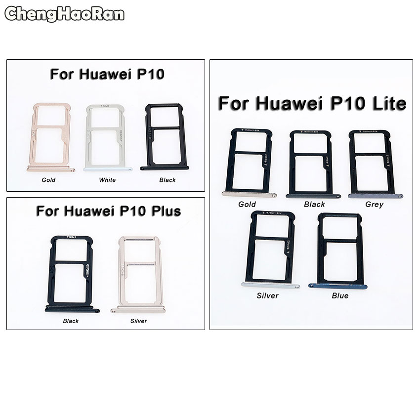 ChengHaoRan Für Huawei P10/P10 Plus/P10 Lite SIM Karte Tray & SIM/Micro SD Karte Fach adapter Ersatz