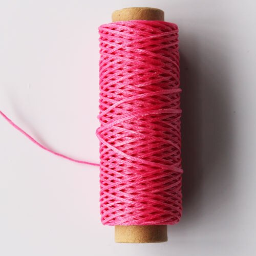 150D Lederen Gewaxt Draad Koord Leer Ambacht, 1Mm Diameter String Katoen Lijn Draad Lederen Stitching Tool Diy Materiaal 50Meter: rose red thrad