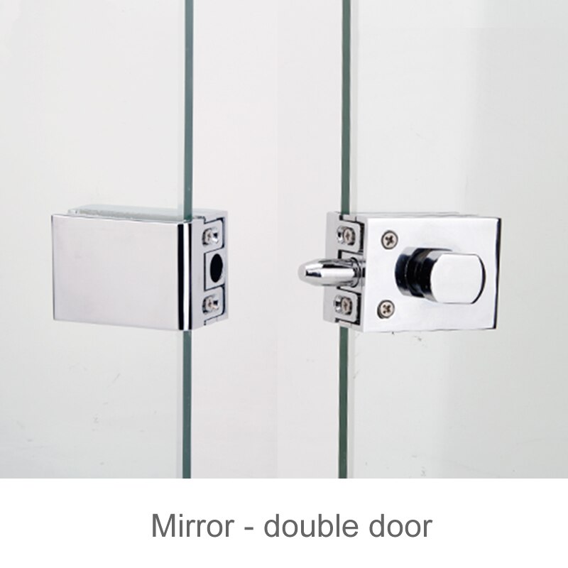 , Glas Türschlösser Schloss/bolzen, 8-12mm glas, kein bohren, für Schlecht Doppel/einzelglastür, rahmenlose glastür: Weiß