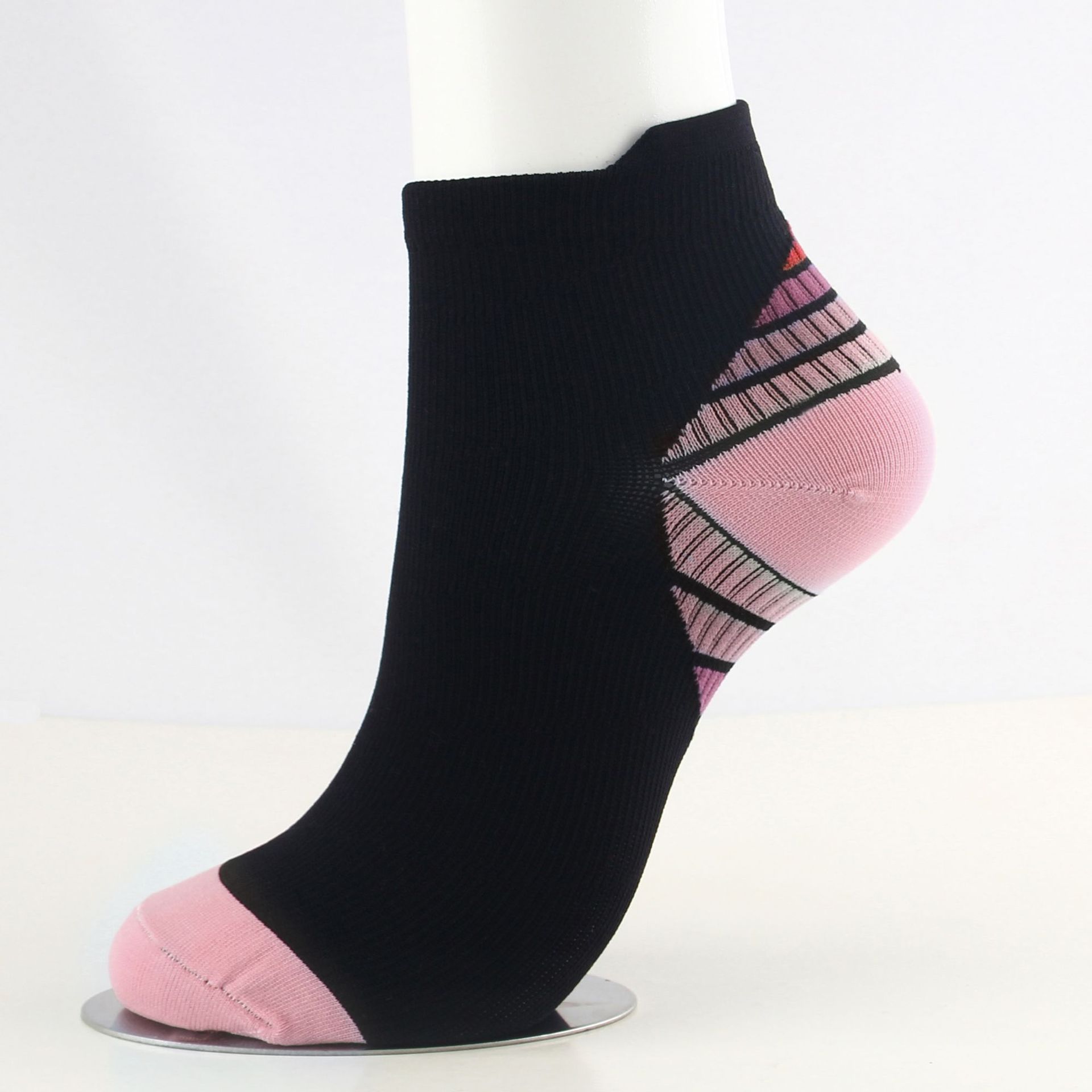 Compression Running Socks Men Women Best Low Cut Socks for Circulation Recovery Ankle Socks for RunnerPlantar Fasciitis Cycling: Pink / L-XL