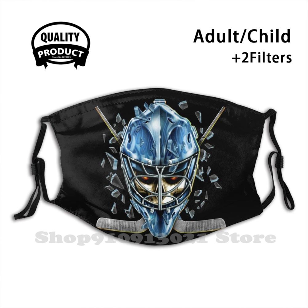 Airbrushed Hockey With Exploding Ice With Skull Outdoor Cycling Fishing Motorcycle Scarf Mask Sports Skulls Hockey Ice: Mask / Adult Size