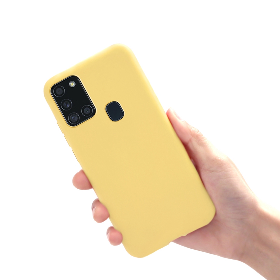 For Samsung A21S Case for Samsung Galaxy A21S A 21S A21 S Case Silicone TPU Soft Matte Phone Case Back Cover Fundas Coque Bumper: Beige