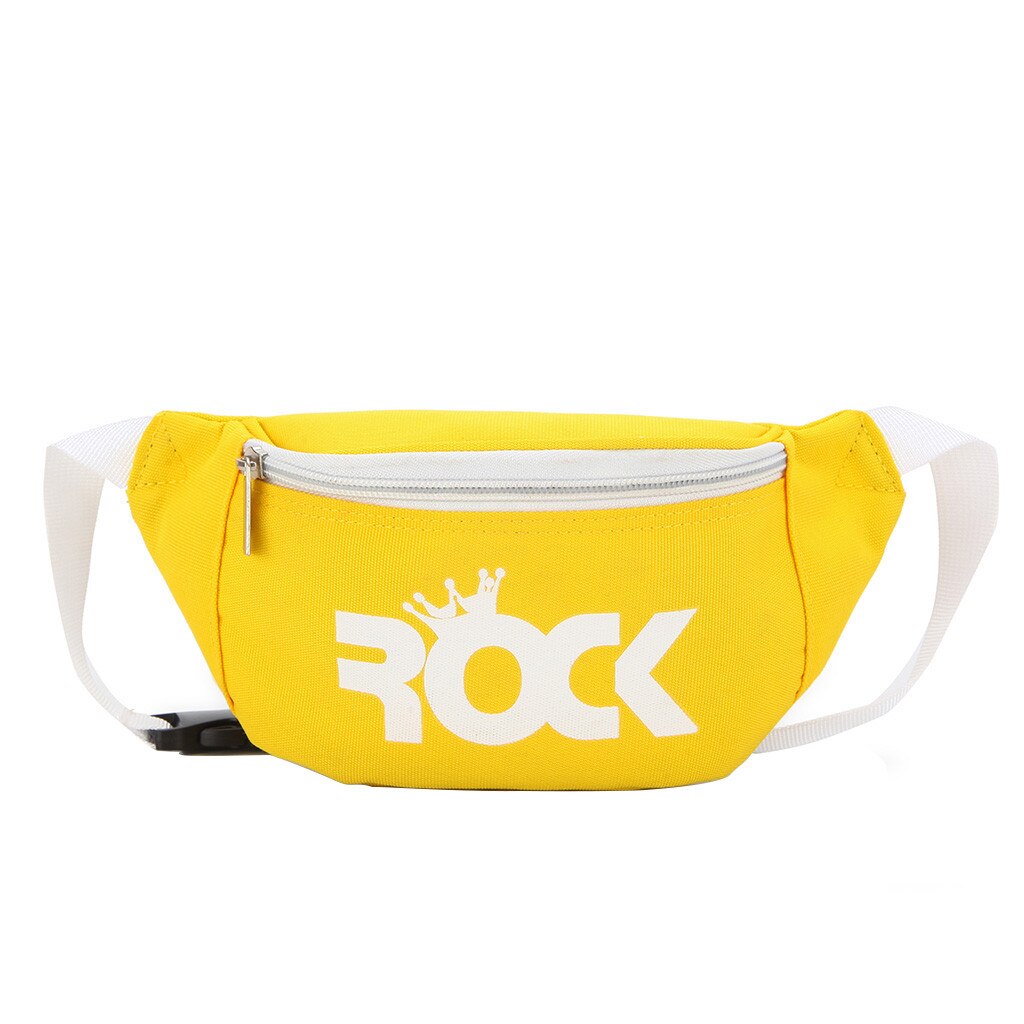 Waist Bags For Women Letter Chest Bag Men Couple Fanny Pack Canvas Waist Pack Ladies Lightweight Crossbody Bags Banana: Yellow