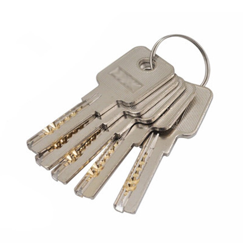 50mm 55mm 60mm European Lock Cylinder 5 keys Double Or Single Open Escape Knob Billiard lock core Brass Bedroom lock