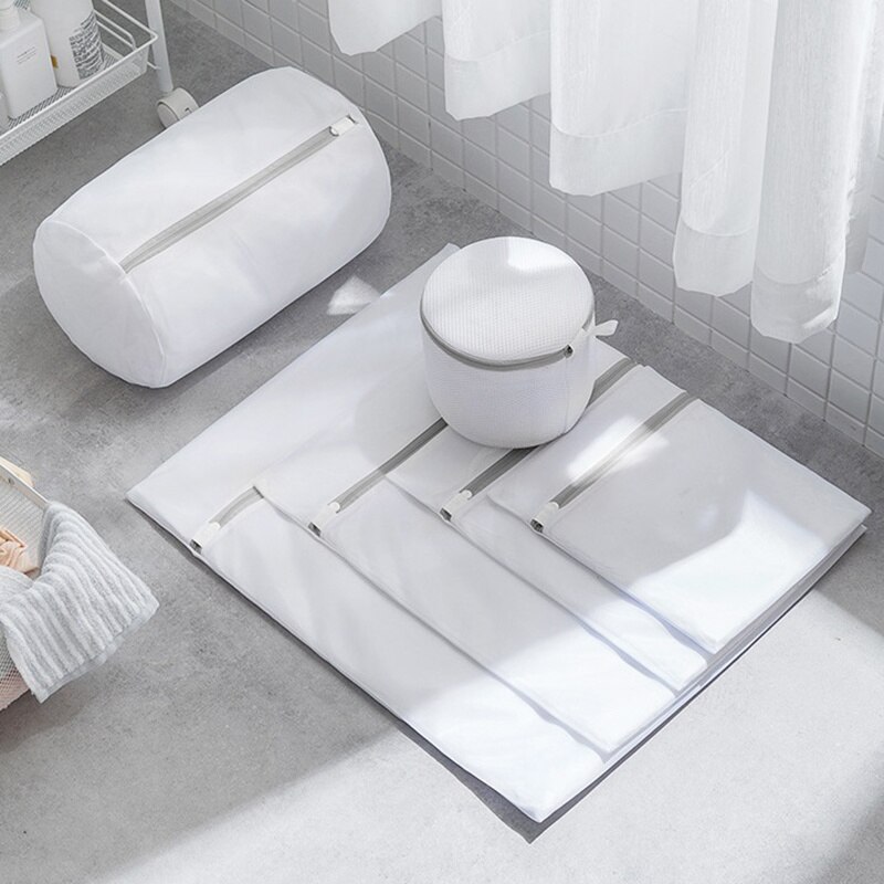 Sacchetti di lavaggio a rete con cerniera grigia borsa per lavatrice per uso domestico per biancheria intima per biancheria calze per reggiseno organizzatore di vestiti sporchi cesto per biancheria