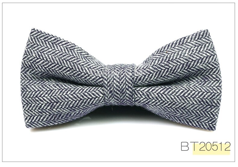 Vlnené motýliky pre mužov ležérne vlnené motýliky pre ženícha jednofarebné nastaviteľné zimné motýliky na svadbu: Bt20512