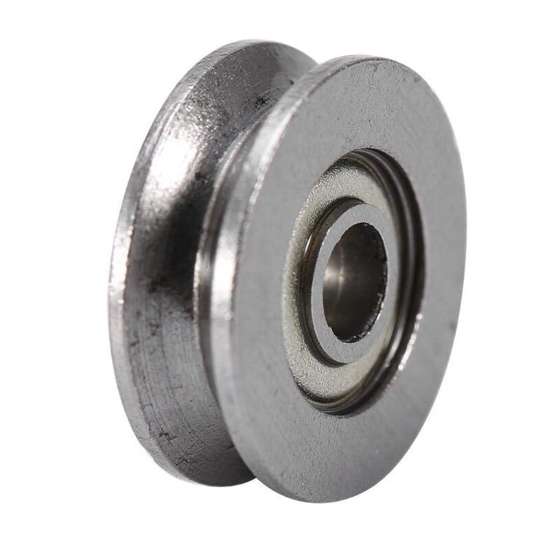 20Pcs V Groove Bearing 3X12X4mm Carbon Steel Durable V Groove Ball Bearing Pulley for Rail Track Linear Motion Systems