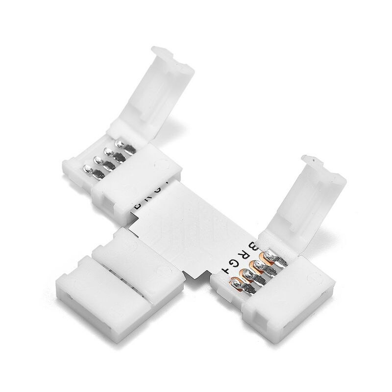 RGB Connectors 4 Pin L Kruis T Vorm LED Strip Connector PCB Lassen RGB Connector Voor 10mm 3528 5050 RGB LED Strip Verlichting: T Shape