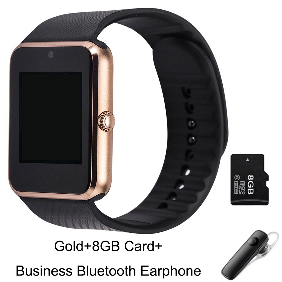 GT08 Bluetooth Intelligente Della Vigilanza Del Wristband SIM Carta di TF Del Telefono MP3 Smartwatch Per Apple iOS Android di SMS/chiamata di Promemoria Per Il Fitness macchina fotografica: GoldxCardxBusiness