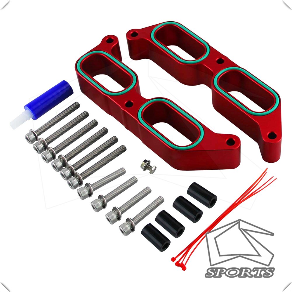 Aluminum Intake Manifold Spacers Fits For 13-17 Subaru BRZ Scion FR-S Power Block: Red