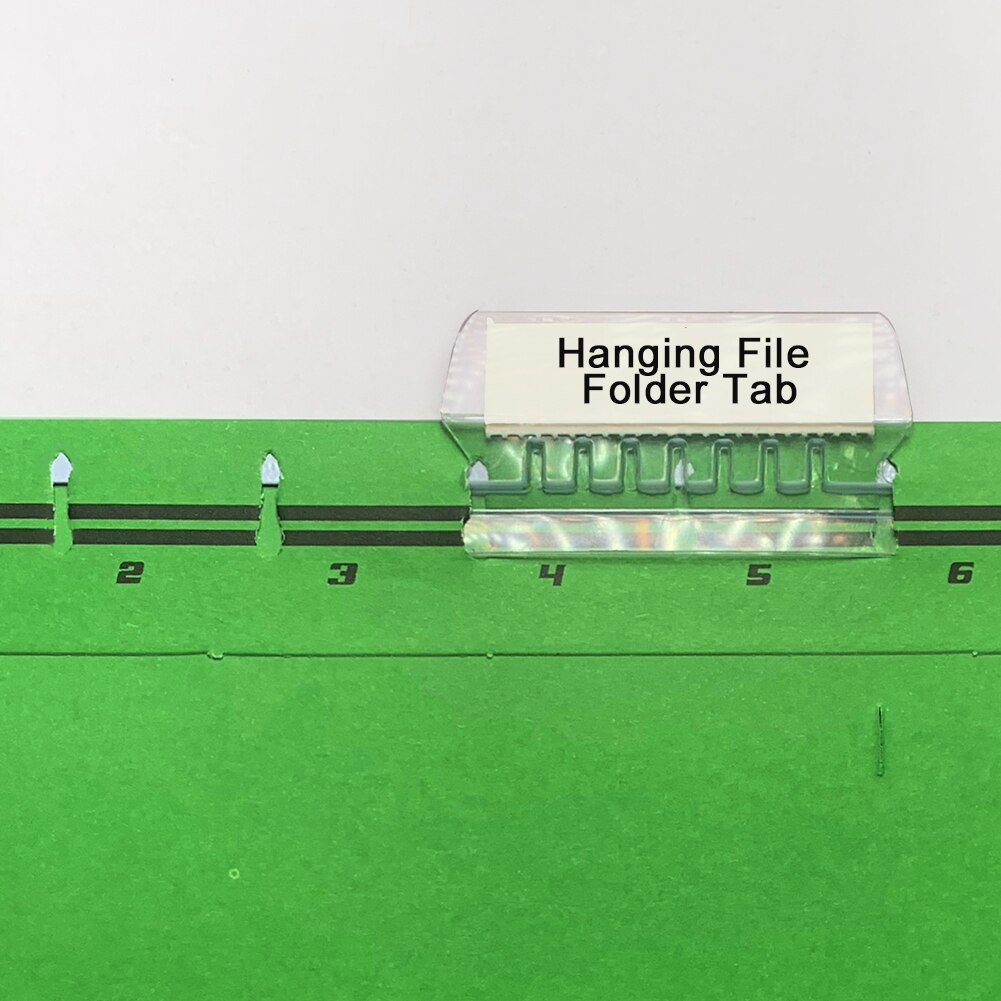 25pcs/box Easy Install Students Plastic White Insert Quick Identification DIY Stationery Home Office Hanging File Folder Tab