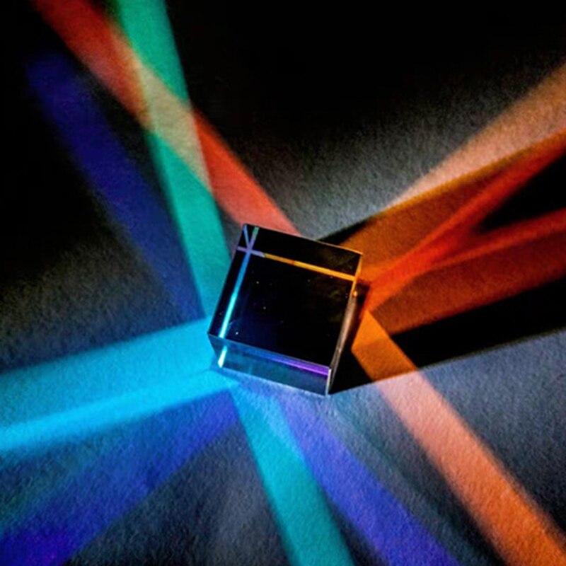 Optisk glas prisme rgb dispersion prisme fysik lysspektrum uddannelsesmodel udendørs tage billeder kamera filter foto foto