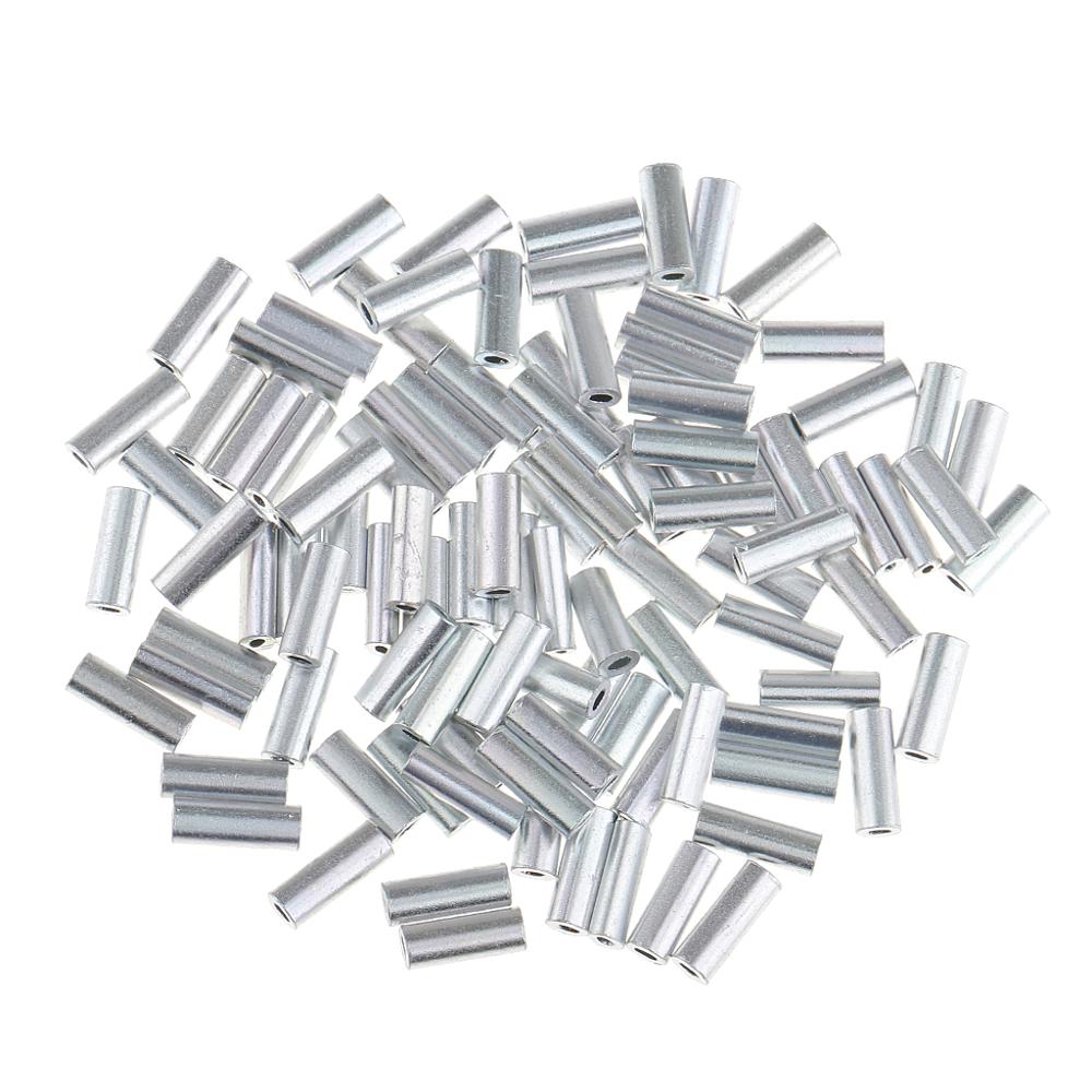 100 kpl/erä pyöreä kuparisiima alumiini puristusholkki kupariputki 1.0mm 1.2mm 1.5mm merikalastustarvikkeet siimaputki