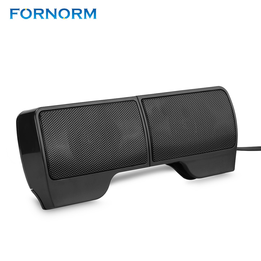 Foornorm 1 Paar Mini Draagbare Clipon USB Stereo Luidsprekers Lijn Controller Computer Controller Soundbar Voor Laptop