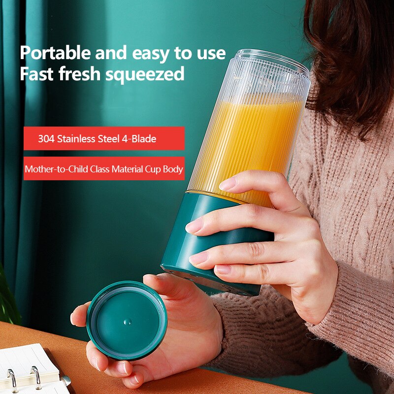 Xiaomi mijia juicer casa espremedor elétrico copo de suco usb recarregável copo de suco laranja mini leite de soja frutas liquidificador smoothie b