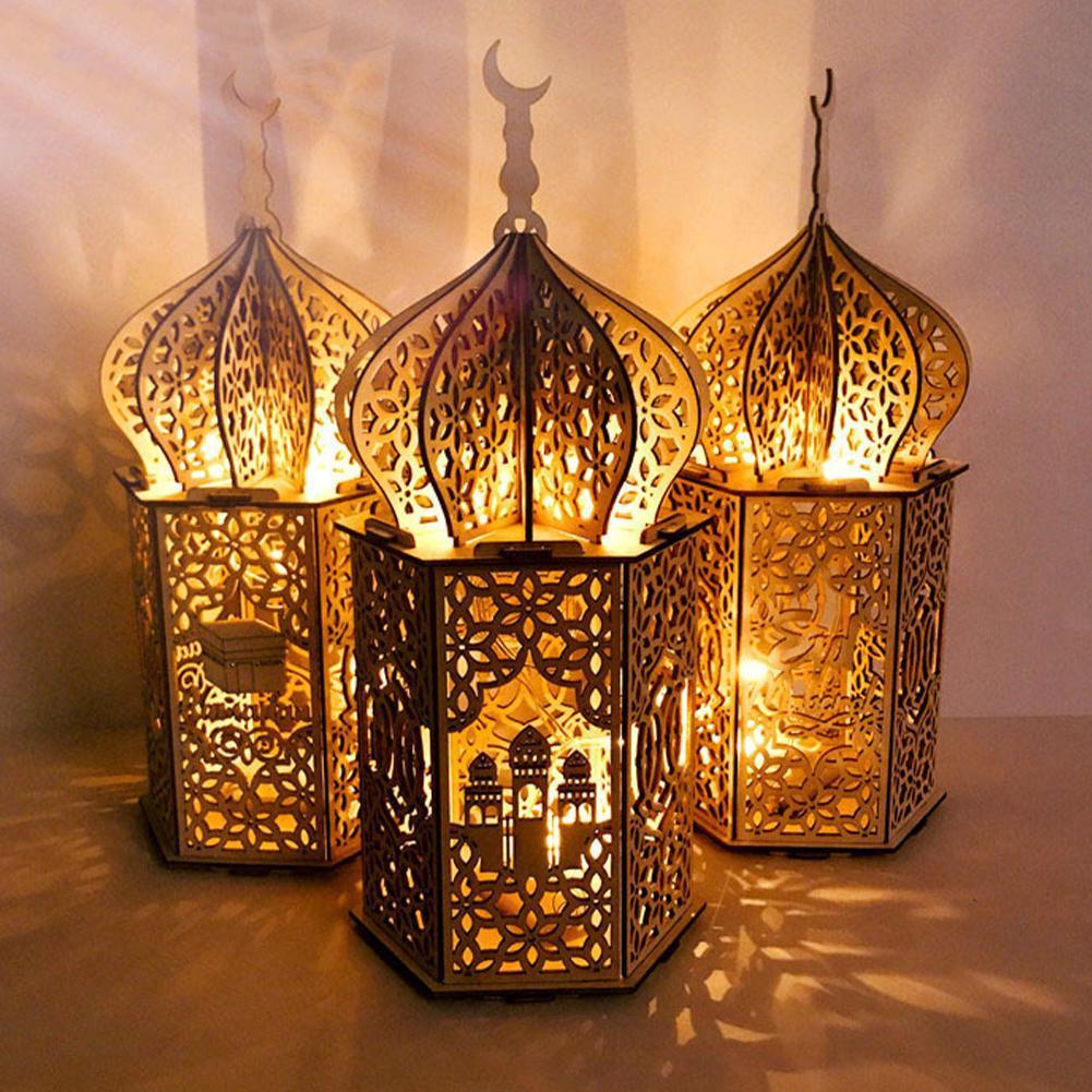 Nylig eid mubarak ramadan lampe ledet dekorasjon muslimsk festival festbelysning diy nattlys palasslys nattlys hjemmeinnredning