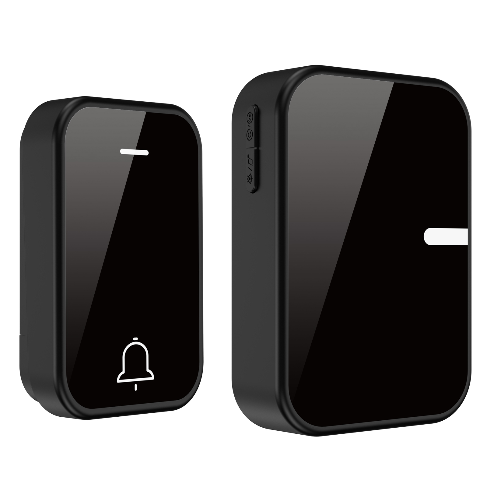 Acrylic Decoration Does Not Require Batteries Kinetic Energy Door Bell Household Waterproof Wireless Electronic Doorbell: Orange / us