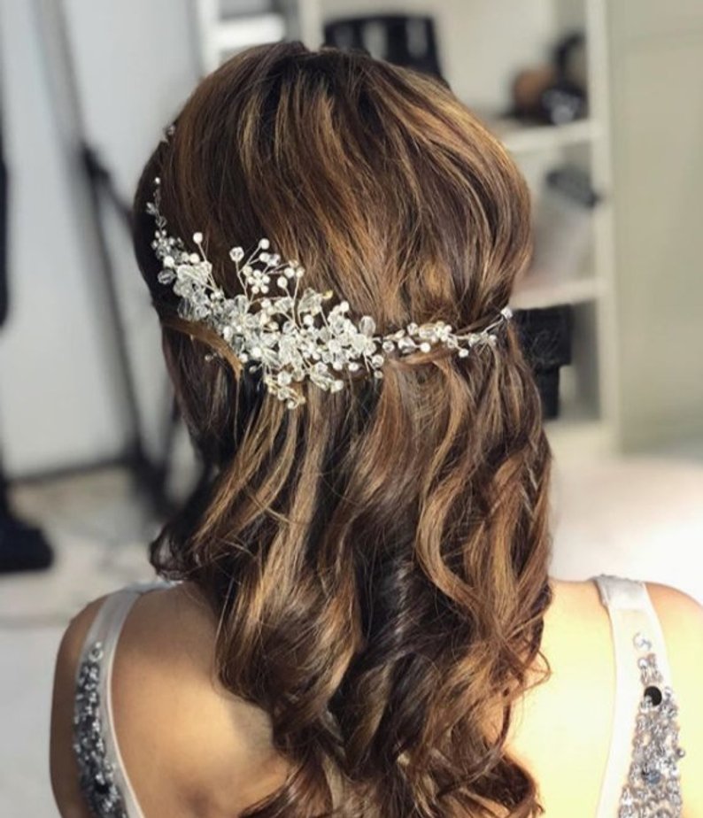 Ipink Brautschmuck Haarspange Mit Strass & Perlen – Kristall-Haarclip Für Hochzeit, Abend Oder Festliche Anlässe