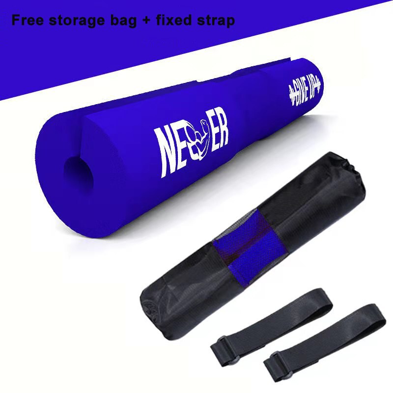 Schaum Hantel Schulter Pad Hocken Gewichtheben Gepolsterten, ÜSpund Bar,Pad-für Bar, griff Fitnessstudio Griff, hüfte Stößt 45*9cm, freies Schiff: Blau