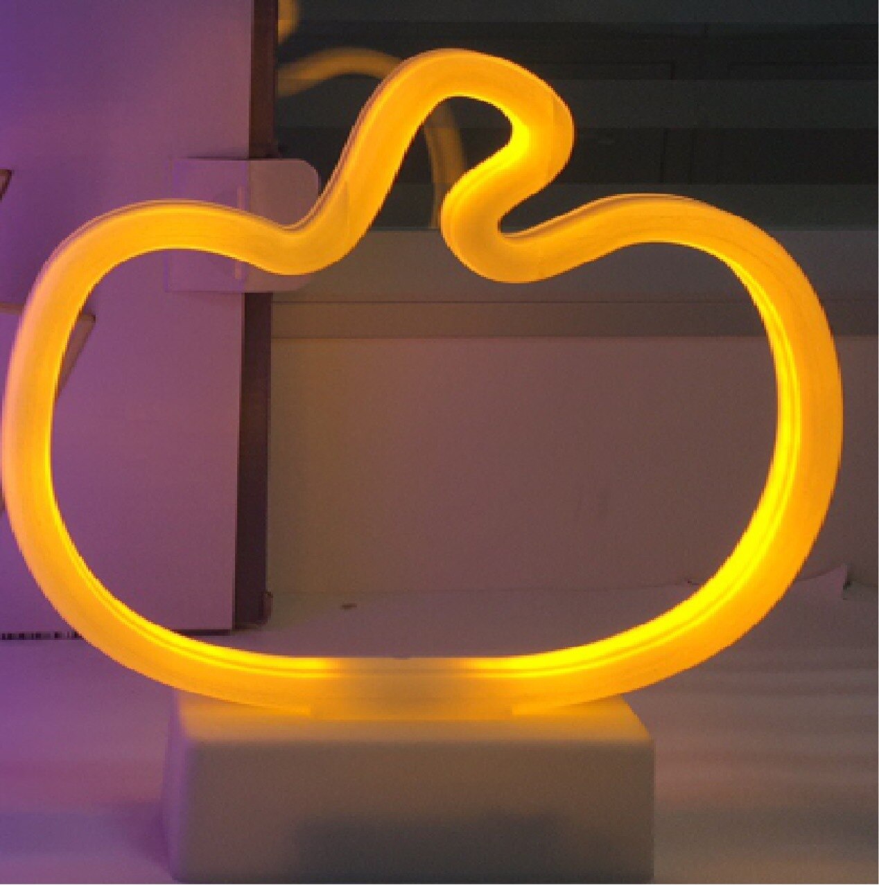 LED Neon Sign Light Pumpkin Bat Popsicle Party Decoration Neon Lamp Halloween Birthday Party Home Decor Night Lamp: Pumpkin