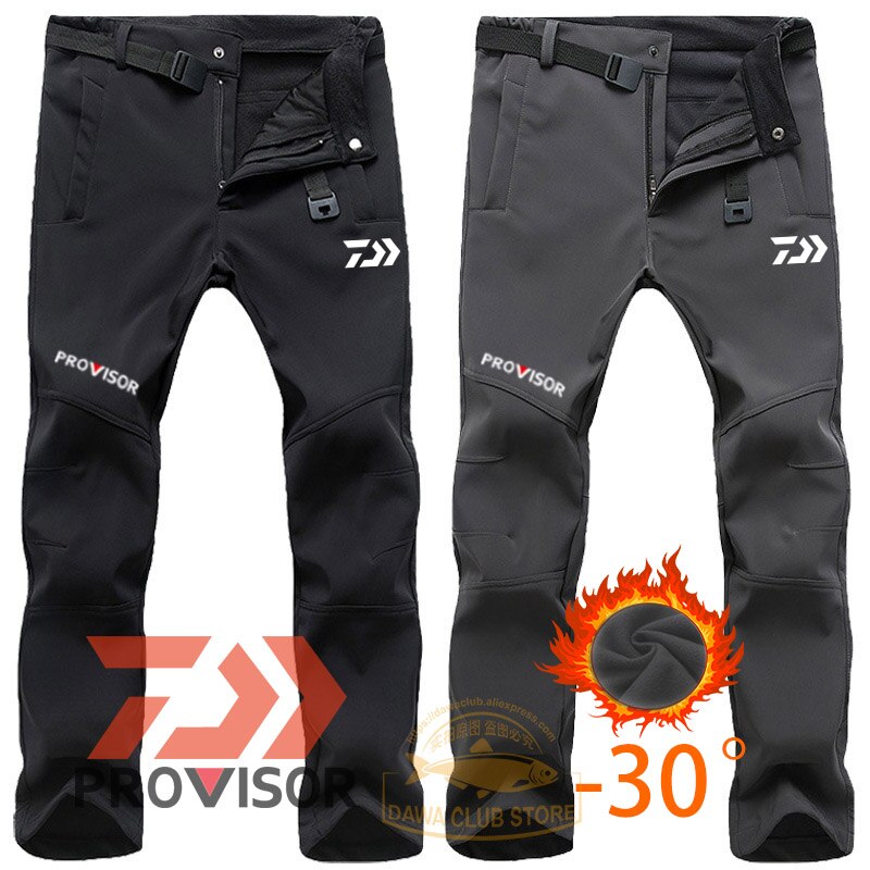 Daiwa Waterdichte Vissen Broek Winter Mannen Outdoor Ski Sport Warme Fleece Dawa Vissen Broek Ademend Thermische Broek