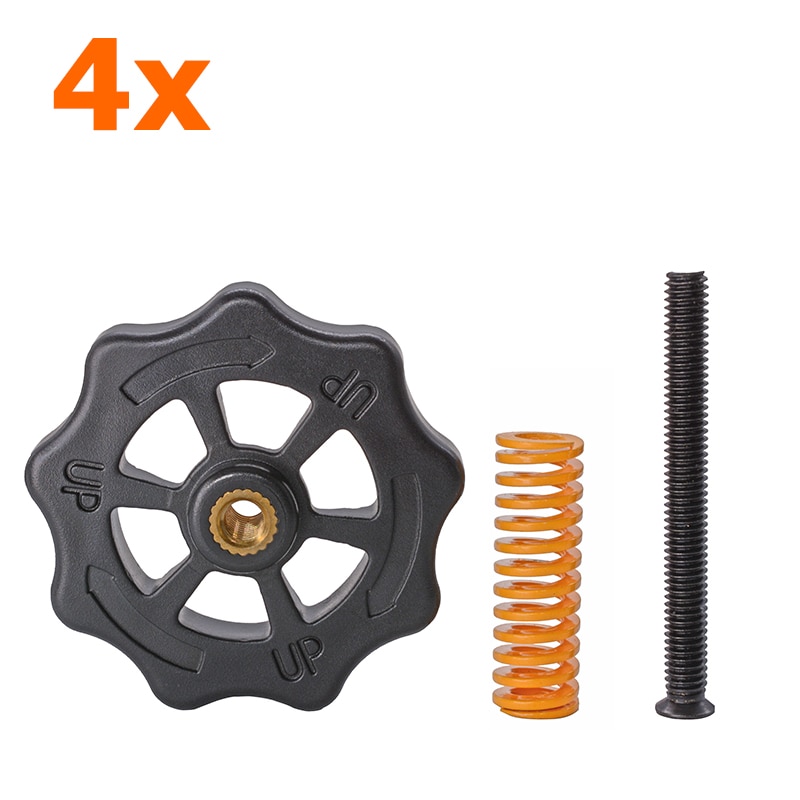 4PCS M3/M4 Heat Bed Leveling Spring Knob Parts 3D Printers Print Platform Screw Nuts Calibration Accessories