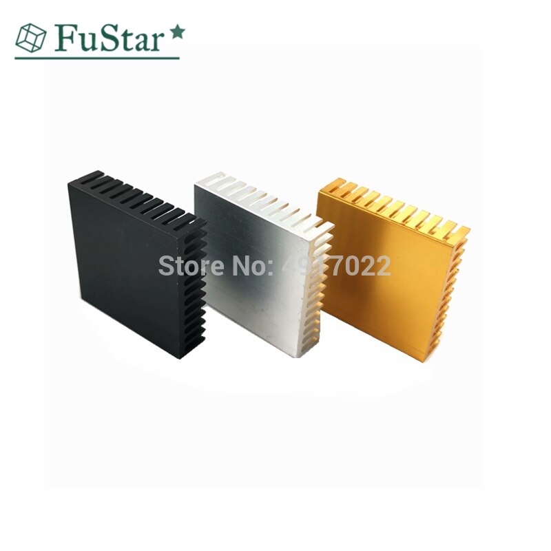 Disipador de calor de aluminio para radiador electrónico, disipación de calor de perfil extruido, Plata de piezas, 40x40x11mm, , 2 uds.