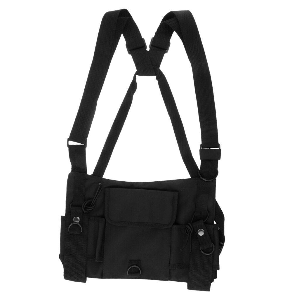 Universal Radio Harness Chest Rig Bag Pocket Pack Holster Vest Adjustable fit all