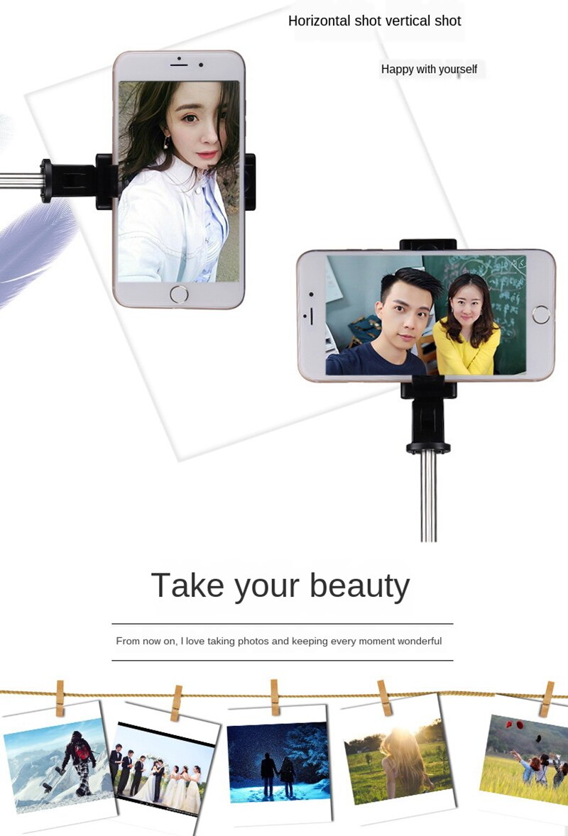 Bluetooth Selfie Stick Met Statief Plastic Lichtmetalen Self Stick Selfiestick Telefoon Smartphone Selfie-Stick Voor Iphone