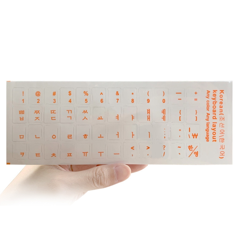 Korean Keyboard Stickers Matte PVC Keyboard Sticker Letters Transparent for PC Computer Laptop Notebook Desktop Keyboard