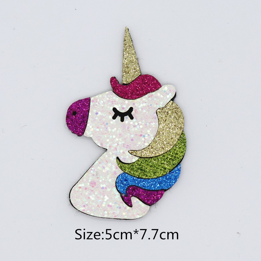 20 stuks glitter leer non-woven stof voor haarspeldjes, applicatie patches diy knutsel decoratie  y19082802: 1