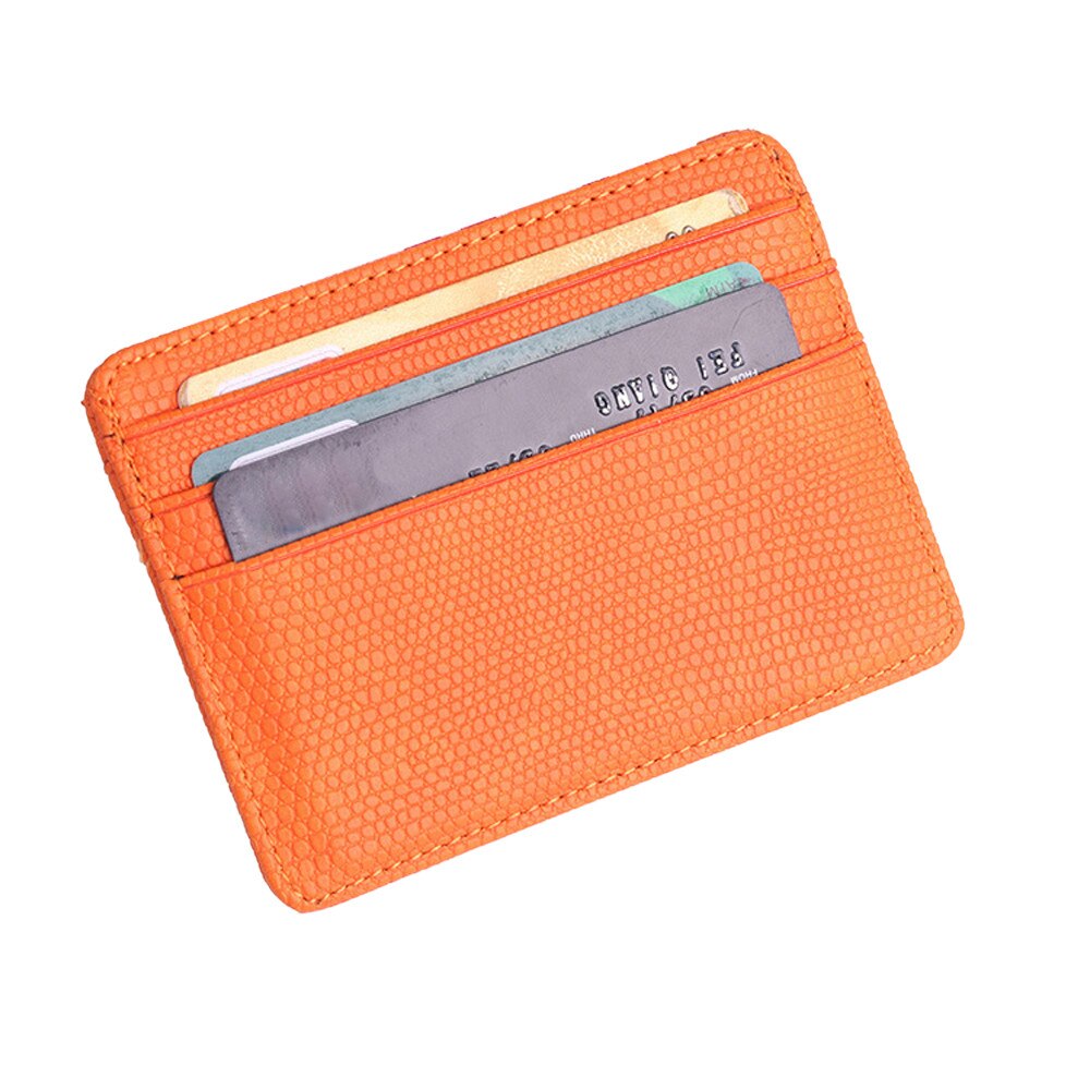 Karte Brieftasche Id Halter Porte Carte Frauen Lichee Muster Bank Karte Paket Münze Tasche Karte Halter Tarjetero Hombre Carteras: Orange