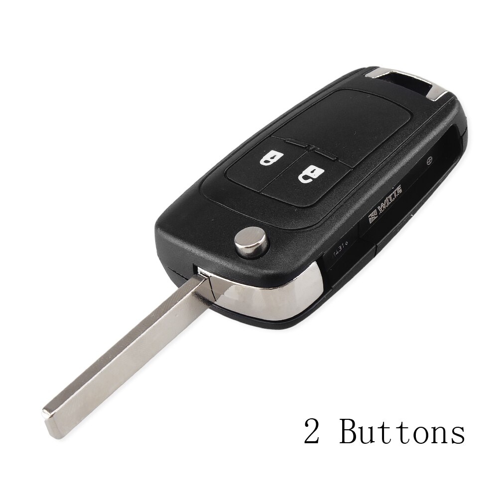Dandke-carcasa de llave de coche plegable con 2/3 botones, mando a distancia, funda Fob para Opel, Vauxhall, Astra H, Insignia J, Vectra C, Corsa D, Zafira G: 2 Buttons