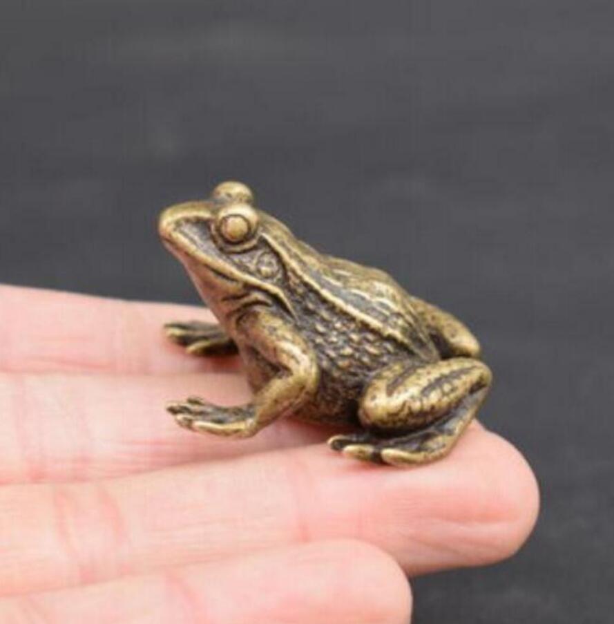 Koperen Standbeeld China Collectie Archaize Messing Kikker Kleine Standbeeld #6