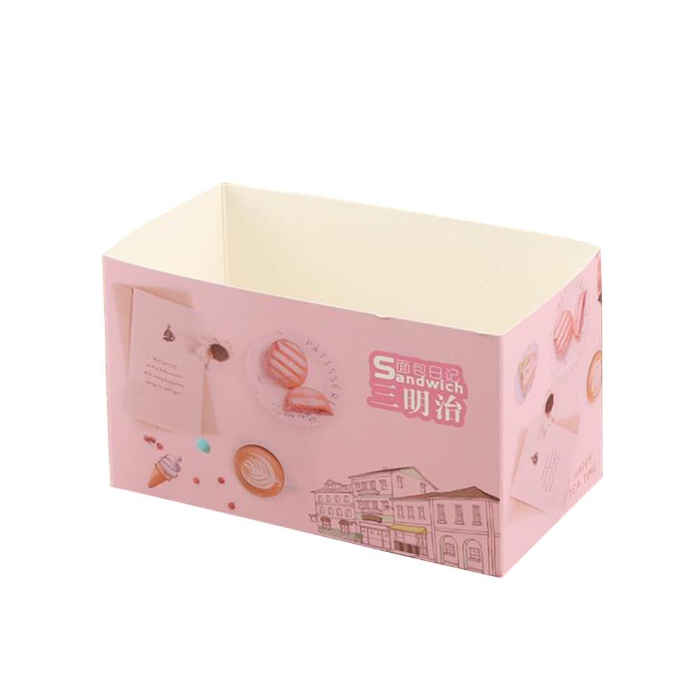 50 stücke Kuchen Verpackung Bagsandwich Verpackung Papier Dicke Ei Toast Brot Frühstück Verpackung Kasten Burger Öl Papier Papier Fach: Schwarz