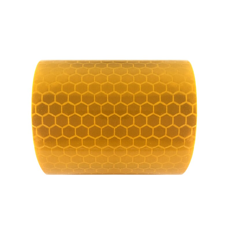 Cinta adhesiva reflectante Hi Vis Viz de seguridad de 5CM * 3M, reflectante antiestático para coche, material de vinilo para el Exterior del coche: Honeycomb golden
