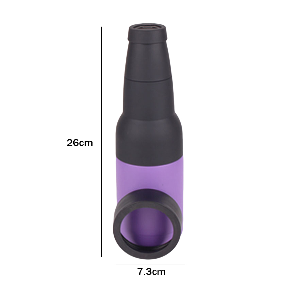 3 in 1 Stainless Steel Beer Drink Can Bottle Holder with Cola Opener Double Wall Vacuum Insulated Bottle for Beer Can Cooler Bar: PURPLE