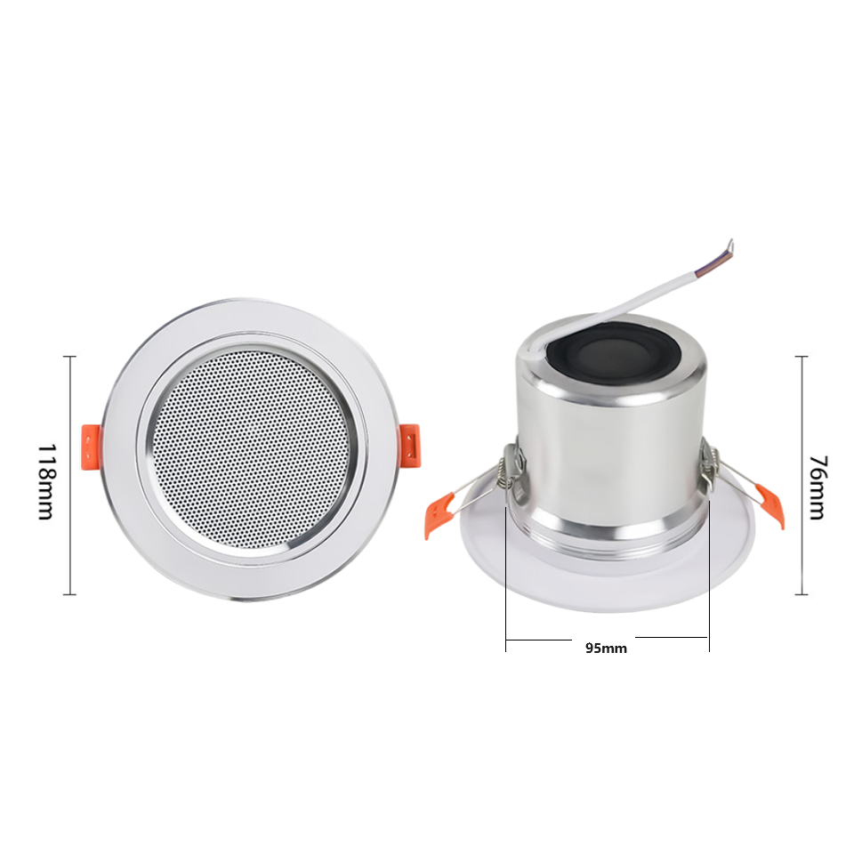 Altavoz de techo para baño de 8Ohm y 10W, sistema de música de fondo, aluminio a prueba de humedad, de sonido de altavoz en el techo a la