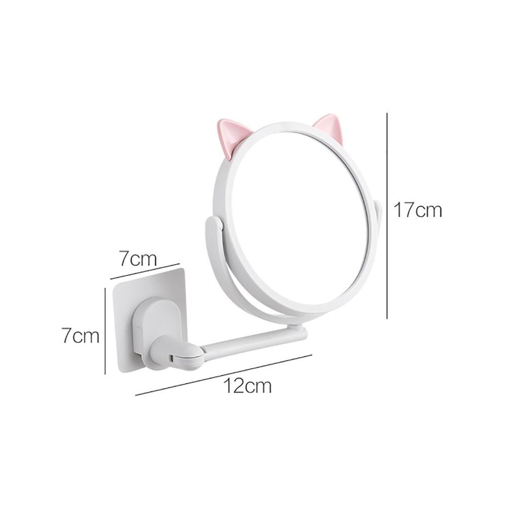 Puch Free Wall-mounted Foldable Small Mirror Bathroom Vanity Mirror Bathroom Toilet Self-adhesive Mirrors