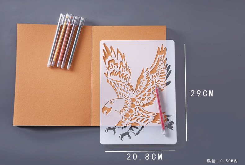 A4 29 * 21cm Many animal DIY stencil wall painting... – Vicedeal