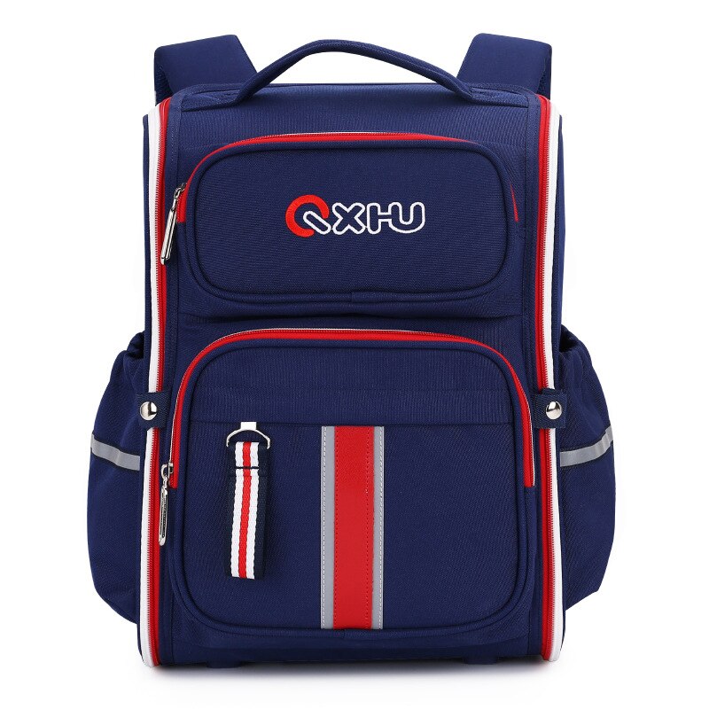 Grades 1-3-6 Collapsible Student Backpacks Children's Lightweight Cute Cartoons School Bag Kids Orthopedic School Backpack: Blue