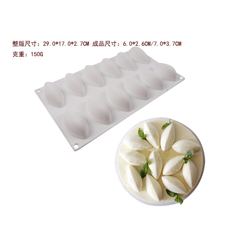 Silicone Mango Shape Cake Decorating Tools Chocolates Mold Quenelles Mold Baking Sugarcraft Desserts Moulds