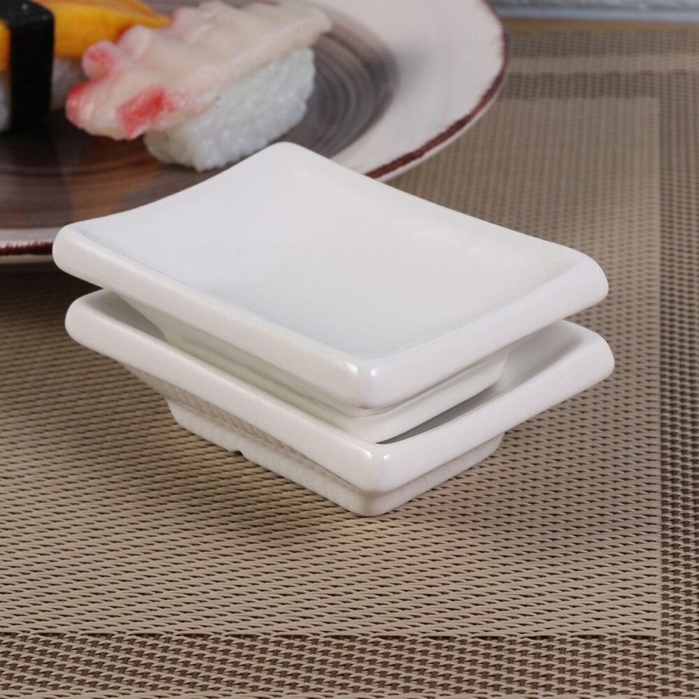 2 Pcs Appetizer Serving Tray Ceramic 3.5 Inch Sauce Dishes Snack Dishes for Kitchen Home Restaurant: Default Title