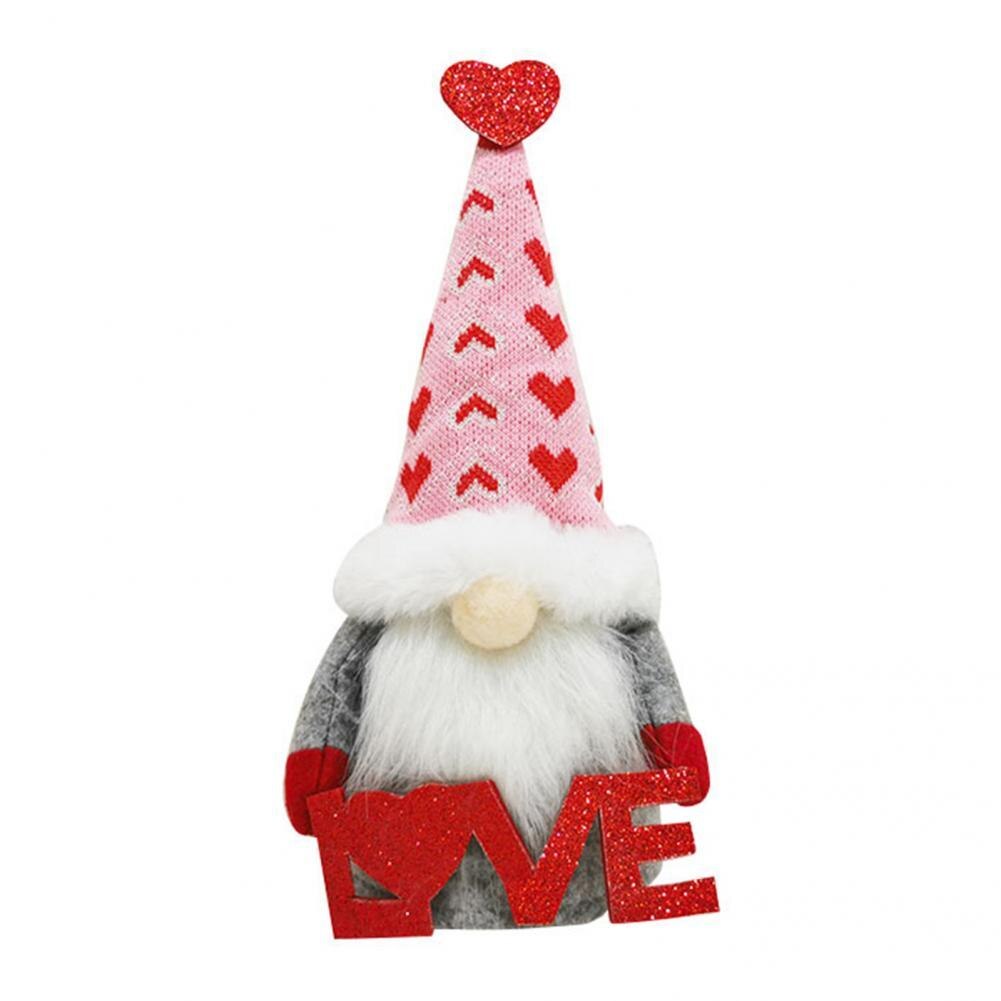 Dwerg Pop Exquisite Leuke Liefde Hart Afdrukken Valentijnsdag Dwerg Pop Ornament
