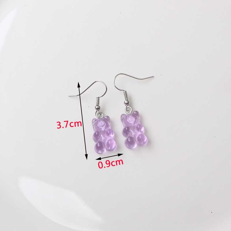 Pendientes colgantes de Color púrpura para mujer, colgantes de botella, pendientes colgantes en forma de C, pendientes de mariposa y flores, de al por mayor: PALLADIUM