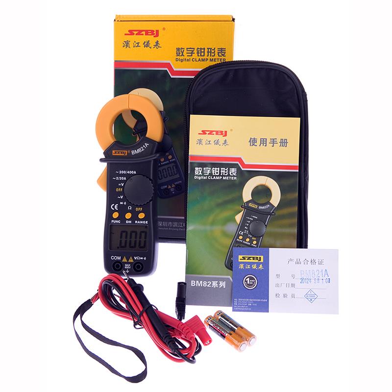 SZBJ BM821A/BM822A/BM823A Pocket Type AC Clamp Meter Digital Clamp Type Multimeter