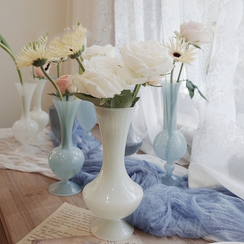 Glass Flower Vase Plant Holder Container INS Flower Vases for Home Wedding Decor Bottle Potted Terrarium